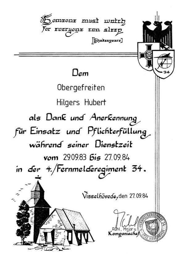 Dank der Bundeswehr